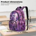 thumbnail image 6 of Jeiento Owl 17 Inch Lightweight School Bag Set for Boys Girls 4-Piece Lunch Bag Pencil Case Water Bottle Holder Purple Large Capacity Backpack for Kids Students, 6 of 7