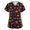 Purple #55, variant on KDDYLITQ Womens Scrubs Short Sleeve V Neck Nursing Uniform Scrub Tops Halloween Floral Cute Work Skeleton Shirts with Pockets Green M