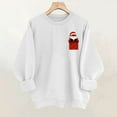 thumbnail image 2 of Lorytime Womens Christmas Sweatshirts Santa Claus Print Shirt Crew Neck Long Sleeve Pullover Loose Tops for Holiday, 2 of 6