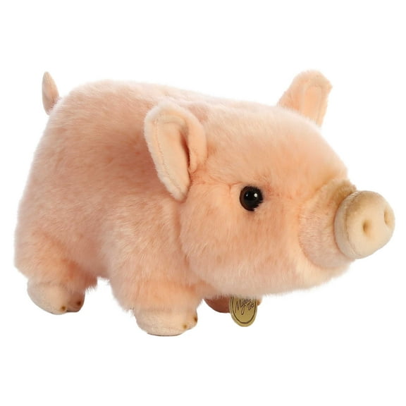 Aurora - Medium Pink Miyoni Tots - 10" Pot-Bellied Piglet Pink - Adorable Stuffed Animal