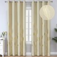 thumbnail image 1 of Cortina Estelar Textiler, 132 x 244 cm, color beige, estampado de palmeras, 1 of 9