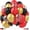 Red Black Gold, variant on Sage Green Gold Latex Balloon Kit, Safari Forest Party Helium Balloon Supplies
