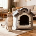 thumbnail image 3 of Insulated Winter Cat Bed Warm Cozy Kitty Sleeping Mat Indoor Soft Pet For Small Dogs And Cats, 3 of 5