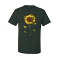 thumbnail image 2 of You Are My Sunshine Skull And Sunflower Inspirational/Christian Men's Graphic T-Shirt, Forest Green, X-Large, 2 of 3
