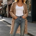 thumbnail image 6 of LWFFDAW Long Open Fornt Cardigan Sweater for Women Long Sleeve Button Down Sweater Fall Winter Soft Loose Knit Sweater Coat, 6 of 10