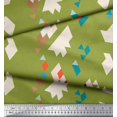 thumbnail image 3 of Soimoi Green polyester Crepe Fabric Geometric Abstract Print Fabric by the Yard 52 Inch Wide, 3 of 3