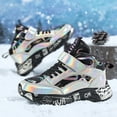 thumbnail image 4 of lnmuld Kids Boots Girls Winter High Top Thickened Warm Leather Shiny Fashionable Snow Boots Non Water Proof Girls and Boys Little Kid and Big Kid Children Cotton Shoes Size:2.5, 4 of 8