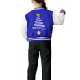 thumbnail image 5 of Staki Kids Varsity Jacket Toddler Girls Hoodie Cotton Casual Christmas Graphic Sweatshirt Lightweight Outerwear(Blue,3-4 Years), 5 of 7