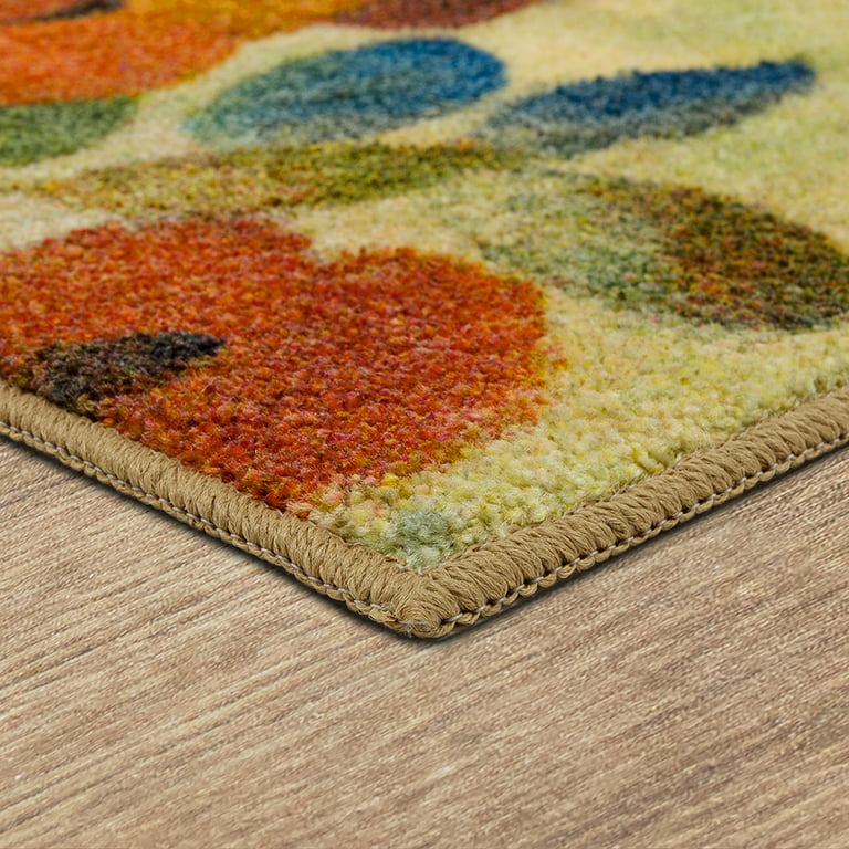 SUSSEXHOME Floral Beige 44 in. x 24 in. and 31.5 in. x 20 in. Non Skid,  Washable, Thin, Multipurpose Kitchen Rug Mat (Set of 2) KTC-SN-02-Set - The  Home Depot