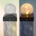 thumbnail image 2 of Crosslight M-K60 Crackle Ball Post Cap Solar Light, Set of 2, 2 of 6