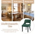 thumbnail image 6 of ClinQ Dining Chair,Morden Wood Leg Upholstered Kitchen Chair Set of 6, Darkgreen-Black Leg, 6 of 6