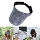 thumbnail image 5 of Sombrero para el sol con visera de de imitación brillante, sombrero ajustable para exteriores, sombrero , purpurina vacía Cristal Blanco y Negro Hugo sombrero de diamantes de imitación, 5 of 10
