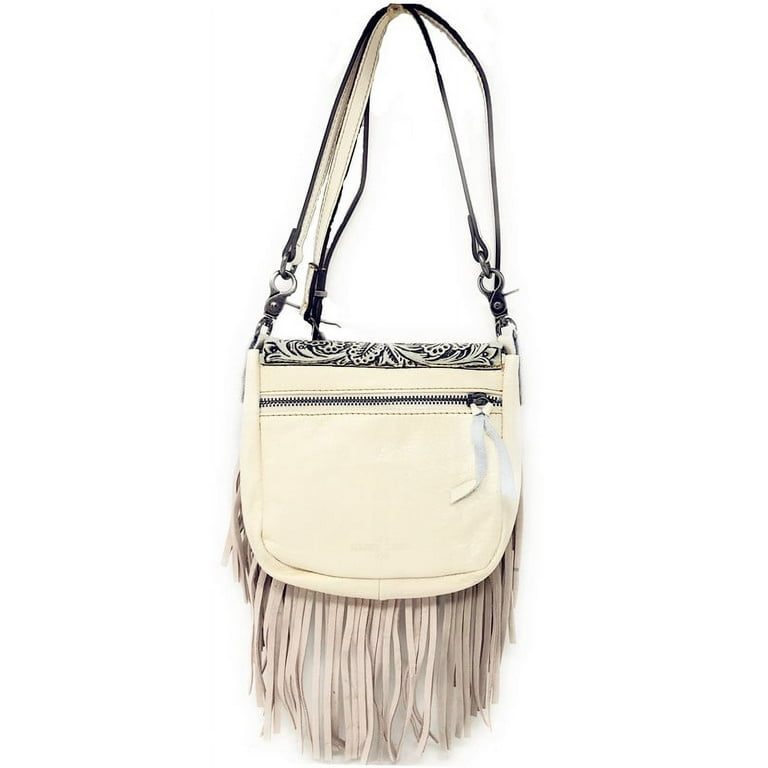 Buckled Buffalo Fringe Purse