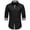 A_Black Shiny Disco Shirts, variant on Men's Striped Patchwork Long Sleeve Button Down Dress Shirt Slim Fit Business Work Office Wear Tops Black XXL