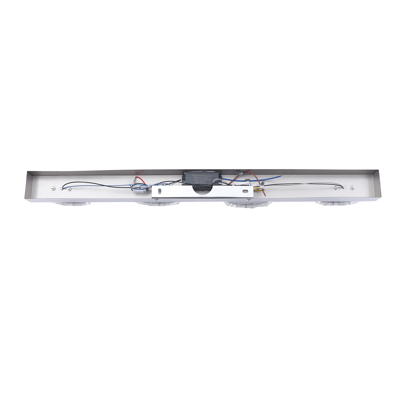 Bathroom Light Fixtures Over Mirror, 12W x 4 Led Modern Bathroom Vanity Lights, Crystal Bathroom Vanity Light Fixtures, 6000K White Makeup Mirror Front Light