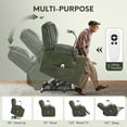 thumbnail image 5 of FLUSGO Power Lift Recliner Standing Chair with Massage, Breathable Leather Recliner Chair with Phone Holder, Remote Control, USB Port, 2 Pcs Stainless Steel Cup Holder & Side Pockets, 5 of 10