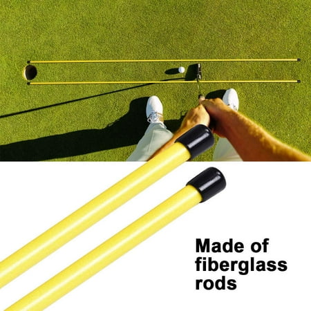 Anauto 3 Colors 1 Pair Practice Exercice Rods Training Aid Golf Indicator Alignment Sticks, Golf Aid, Golf (Best Golf Alignment Sticks)