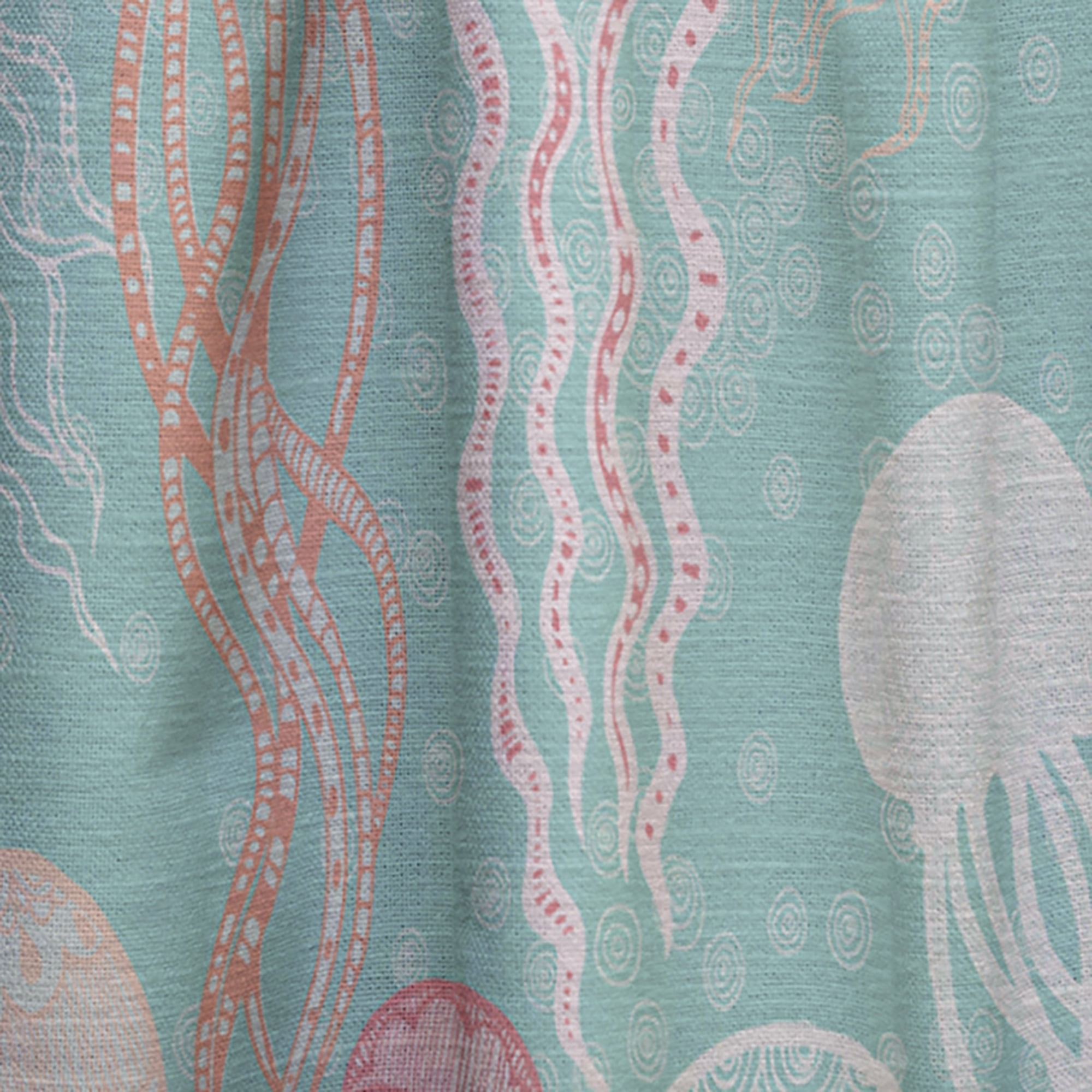 Designart 'Jellyfish Undersea Pattern' Nautical & Coastal Curtain Panel