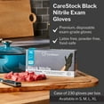 thumbnail image 2 of CareStock Black Nitrile Exam Gloves - Ultra-Strong with Slip-Resistant Textured Grip - Disposable Powder-Free Medical Gloves for Cooking & Healthcare, X-Large, 230 Count, 10 Boxes, 2300 Total, 2 of 8