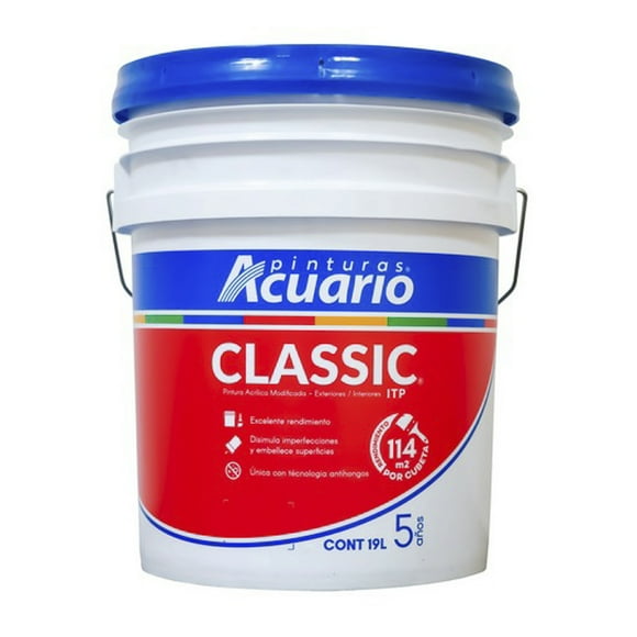 Pintura Acrílica Modificada ACUARIO Color 400 Blanco 19 L