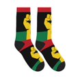 thumbnail image 4 of Women's Men's Black Power African Flag Colorful Novelty Pattern Crew Athletic Socks, 4 of 7