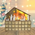 thumbnail image 2 of Sardfxul Exquisite Christmas Advent Calendar Wooden Countdown 24 Candy Boxes Jesus Decor, 2 of 9