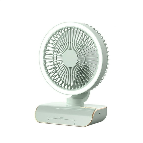 Binwennn High Speed Fan Small Desk Air Circulator Fan Quiet Room Fan Remote Control Wall Mount Fan Hot Weather Must 2 Speed Lighting 5 Wind Speeds For Bedroom