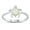 White, variant on Blue Simulated Opal Sea Turtle Ring Sterling Silver Size 6