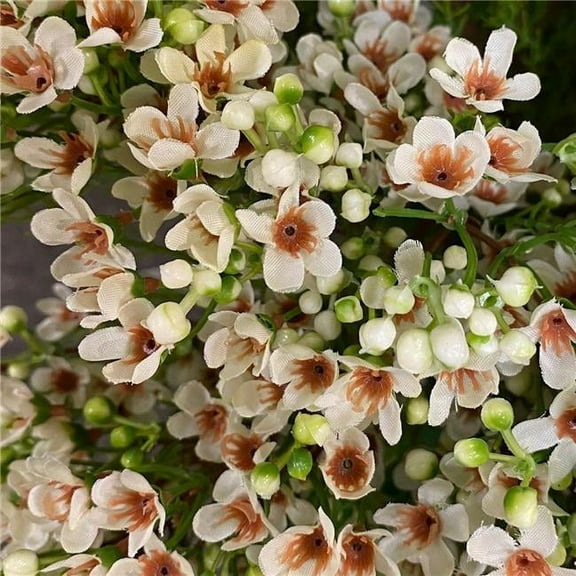 AI-FL3957CRW-Q06 White Wax Flowers Artificial Flower - Set of 6