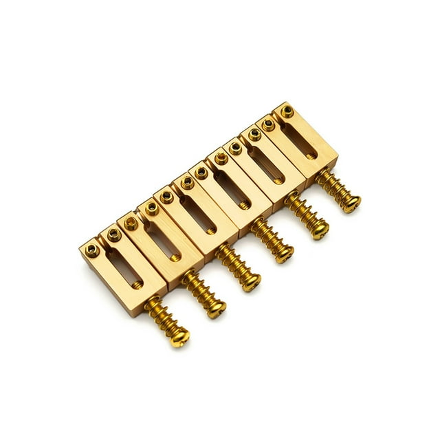 Sillín de puente de guitarra eléctrica Toystoory 6 piezas Oro 10.5 mm