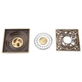 thumbnail image 3 of Square Shower Drain Cover, Copper Shower Floor Drain,Antique Brass 10cm Shower Floor Drain Bathroom Waste Drain Strainer Cover Grate[#3], 3 of 9