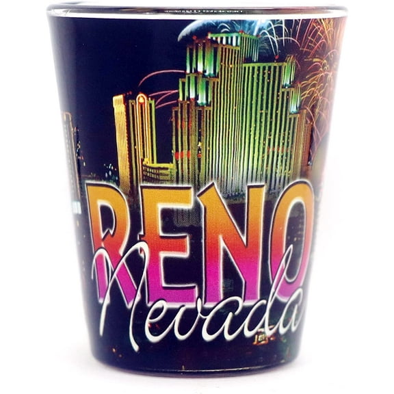 Reno Nevada Fireworks In-and-Out Shot Glass
