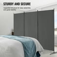 thumbnail image 4 of VEVOR Room Divider 3 Panel Fabric Room Privacy Screen for Office Bedroom Grey, 4 of 8