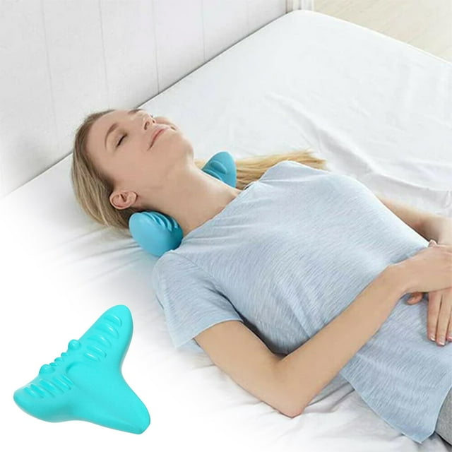 Puntoco Almohada de masaje cervical tipo C Almohada Shiatsu de curvatura fisiológica Ortesis para dormir Almohada ortopédica para vértebras cervicales en casa
