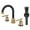 Gold and Black, variant on WOWOW Widespread Bathroom Faucet 2 Handle 3 Hole Solid Brass Stainless Steel Lead Free Vanity Faucet Brushed Nickel