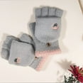 thumbnail image 5 of Manoplas de invierno para niños pequeños forradas con forro polar, guantes cálidos fáciles de poner para bebés y niñas al aire libre, 5 of 5
