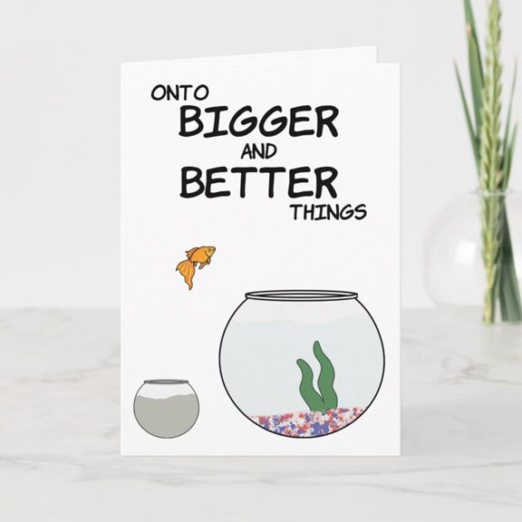 Inspirational Greeting Card: "Onto Bigger and Better Things" - Perfect for New Beginnings, Graduation, Job Change, or Life Transitions – Blank Inside with Envelope Included