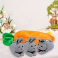 thumbnail image 5 of Bdday Easter Bunnies In Carrot Pouch,Three Bunnies In A Carrot Purse,Carrot Plush Toy,Plush Stuffed Animal Surprise Zip Up Carrot Hideaway,Unzip The Rabbit Doll Toy,Easter Doll Zipper Purse, 5 of 5