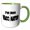 Green/White, variant on 3drose, Funny Cute Ive Been Vaccinated Covid19 Pandemic Cartoon Hypodermic, 11oz Mug