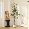 thumbnail image 4 of 7ft Artificial Black Olive Tree with 10.5 inch White Planter, Tall Fake Shady Lady Tree for Indoor Home Decor, Big Faux Plant Faux Olive Silk Tree for Home Decor and Gift, 4 of 8