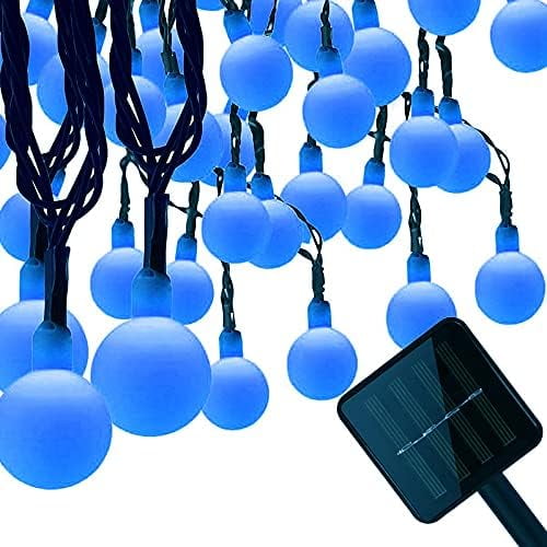 LINLIN Outdoor Garden Solar String Lights, 7M 50LED Solar Ball Grobe String Lights Soalr Outdoor Ball String Lights Waterproof with 8 Mode