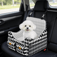 thumbnail image 6 of Yacona Dog Car Seats for Small Dogs under 35lbs, Puppy Car Seat with Washable Cushion, Black&White, 6 of 7