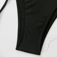 thumbnail image 4 of Trajes de baño Amzcrzy Tankini para mujer, trajes de baño, trajes de baño Bikini con control de abdomen Traje de baño de bikini a rayas para mujer Traje de baño de playa de cintura alta Negro, M, 4 of 9