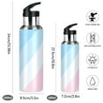 thumbnail image 2 of Yayeee 33oz Insulated Water Bottle Double Wall Stainless Steel with Flip Straw Lid, Blue Gradient, 2 of 7