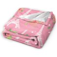 thumbnail image 2 of Paris Eiffel Tower and Roses Flowers Throw Blanket Ultra Soft Warm All Season Valentine''s Day Decorative Fleece Blankets for Bed Chair Car Sofa Couch Bedroom 50"X40", 2 of 6