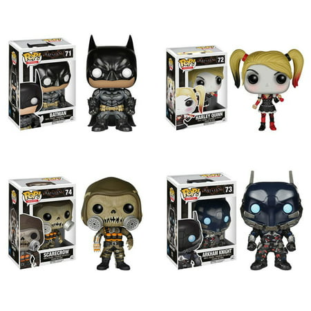 Batman: Arkham Knight Batman, Arkham Knight, Harley Quinn, Scarecrow Pop! Vinyl Figures Set of