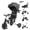 Black, variant on XJD 9 in 1 Multifunctional Tricycle for Toddlers, 2-4 Years Kids Foldable Tricycle with Adjustable Canopy, Detachable Backrest and Push Handle, Black