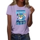 thumbnail image 1 of Pop cazadora para niña Demon Hunters Round-Neck Printed Anime Trio Poster T Shirt （Light Purple）, 1 of 3