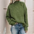 thumbnail image 2 of Women'S Oversized Fall Sweaters Casual Long Sleeve Crewneck Chunky Cable Knit Pullover Tops Winter Clothes Green L, 2 of 3