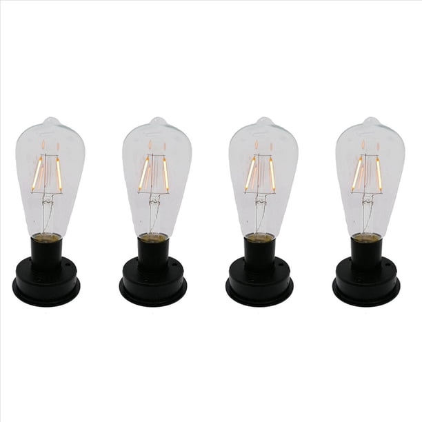 Bombilla de de Tungsteno LED Solar, 4 Unidad, 2800K, Sensores de Luz AutomáTicos, Cerca de Luces Nocturnas para LáMpara de JardíN (8,5 Cm)